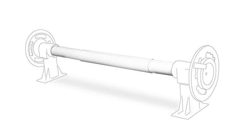 Tube télescopique pour rouleau solaire